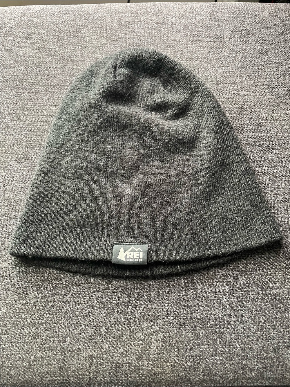 REI Co-op Has Unisex OS Gray Knit Beanie with Logo Patch